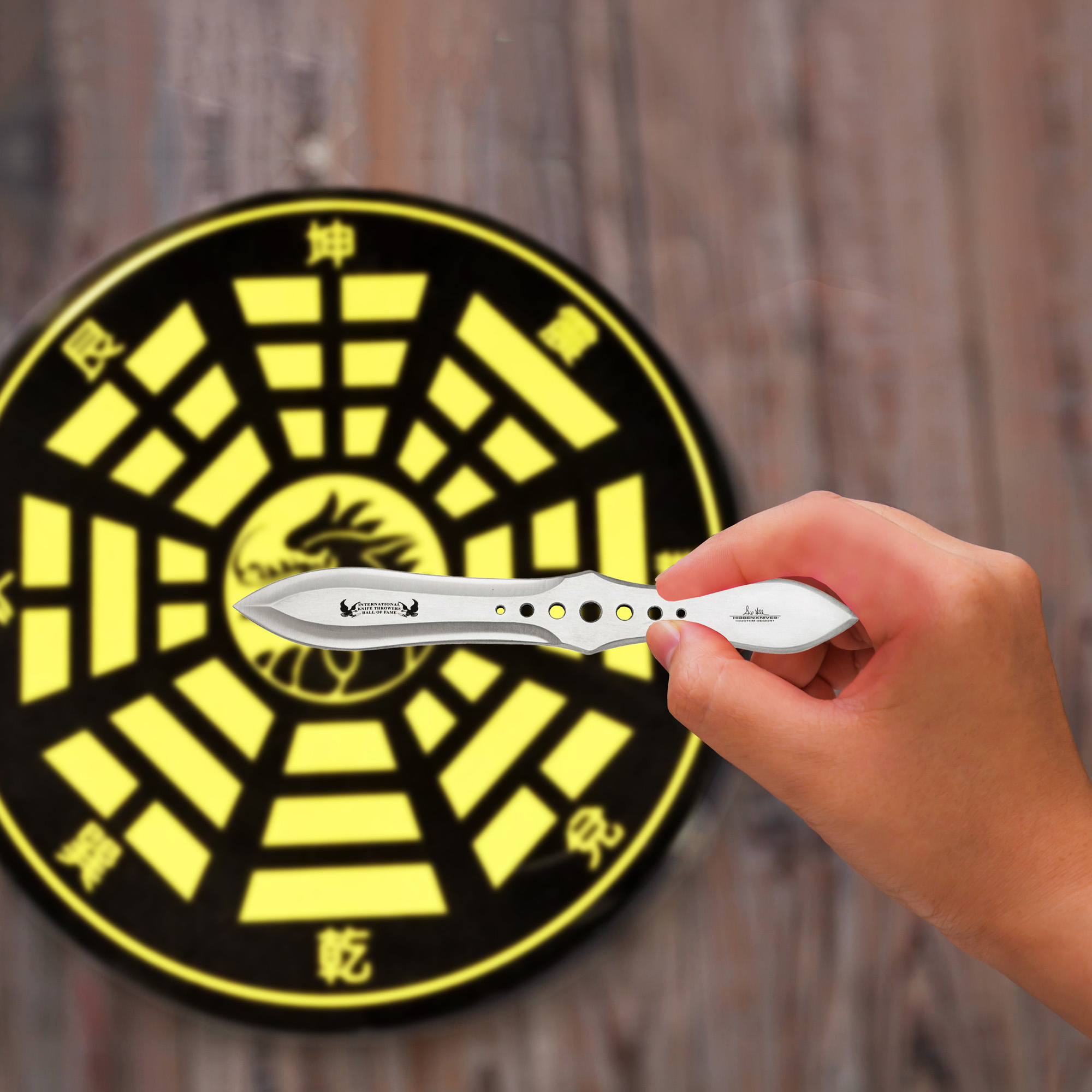Hibben Competition Thrower Triple Set mit Zielscheibe