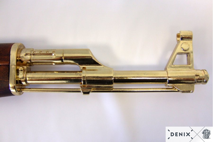 MG Kalaschnikow AK 47 von 1947 Russland, vergoldete Sadam-Ausführung