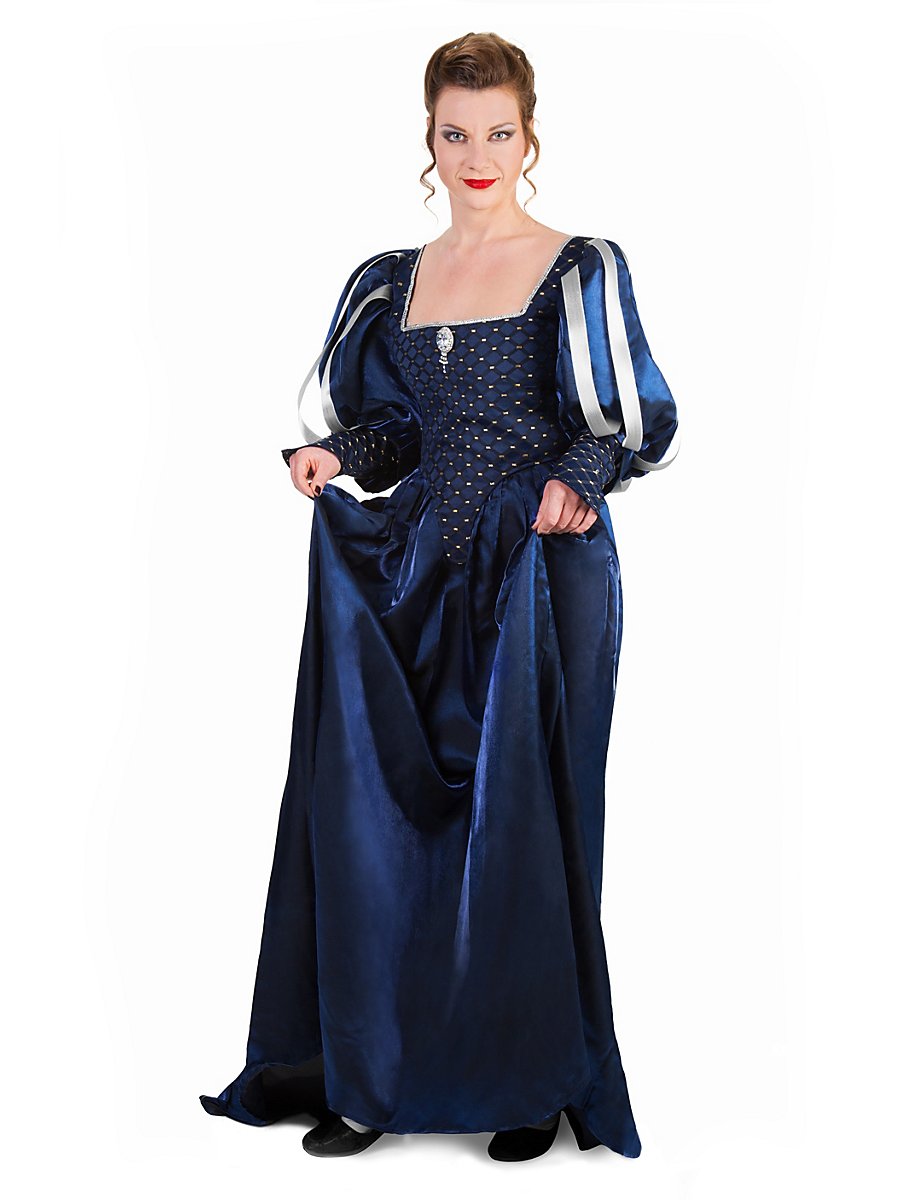 Musketier Damenkleid blau, Größe M