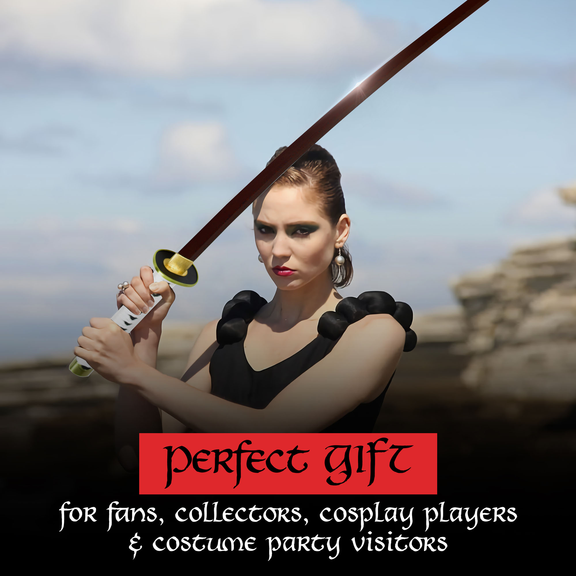 Wado-Ichi-Monji von Roronoa Zoro Katana - handgeschmiedet & gefaltet, Set - Blutdamast Edition