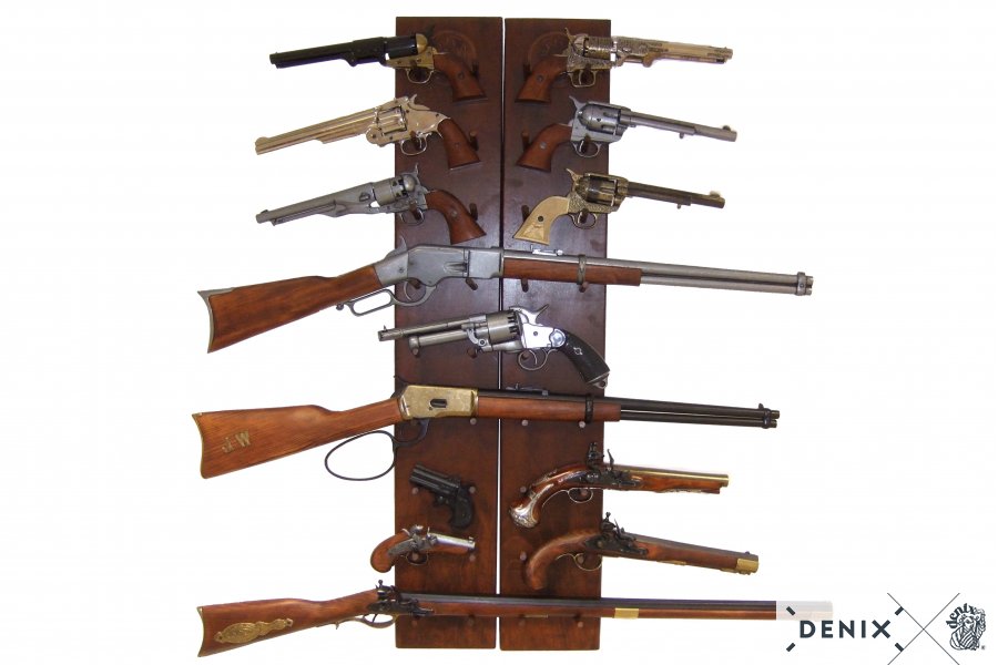 Wanddisplay für 18 Pistolen/Colts
