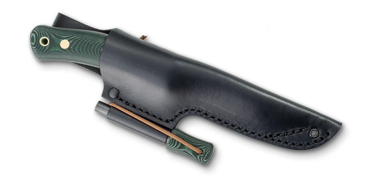 No.10 SFK - 14C28N/Scandi/Grünes Micarta/Feuerstahl 