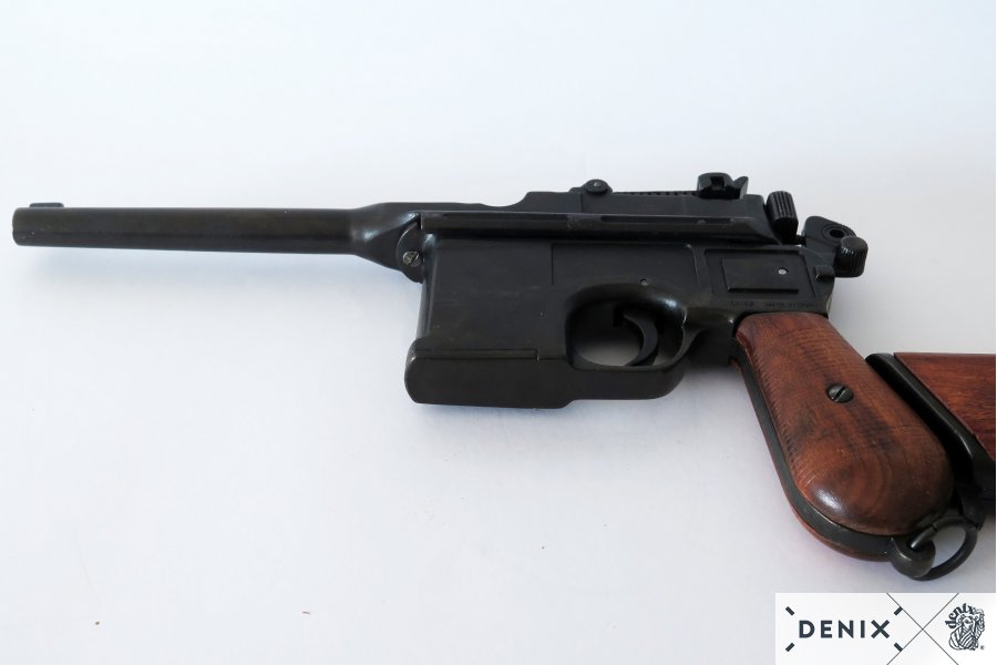 Mauserpistole C96 mit Gewehrschaft aus Holz, Deutschland 1896