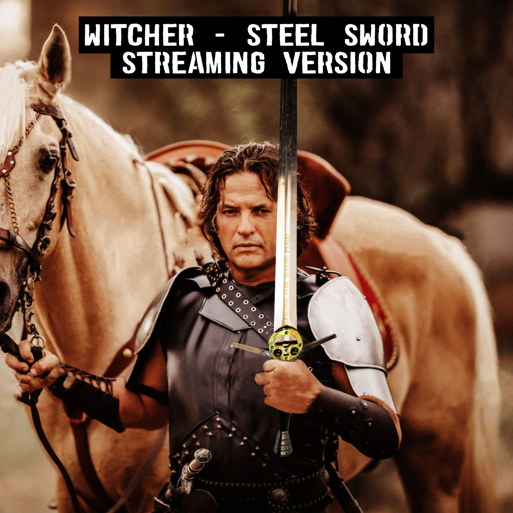 Witcher - Stahl Schwert mit Scheide - handgeschmiedet & gefaltet, Netflix Version