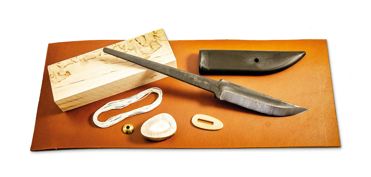 Scandi Puukko Messerset - Karbonstahl/Griffschalen aus Birke