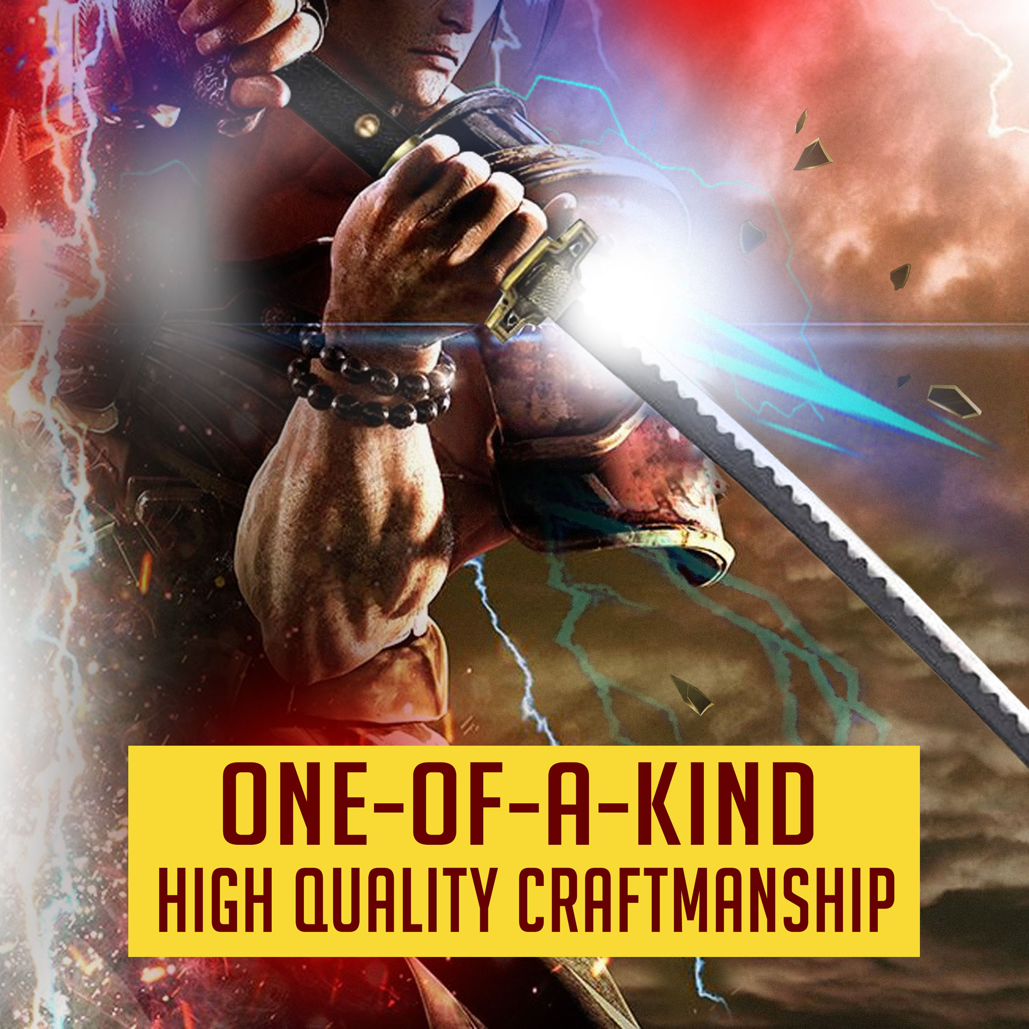 One Piece - Roronoa Zoro Yubashiri Katana aus Holz mit Scheide
