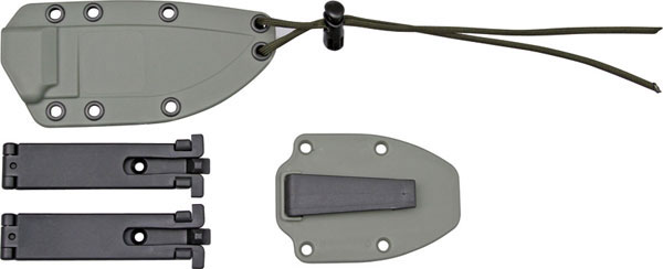 Esee Modell 3, teilweise Sägeklinge, natogrüne Karbonklinge, mit