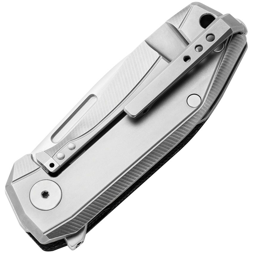 Nano-Messer, CPM-MagnaCut Satin Drop Point-Klinge, Griff aus schwarzem Canvas-Micarta