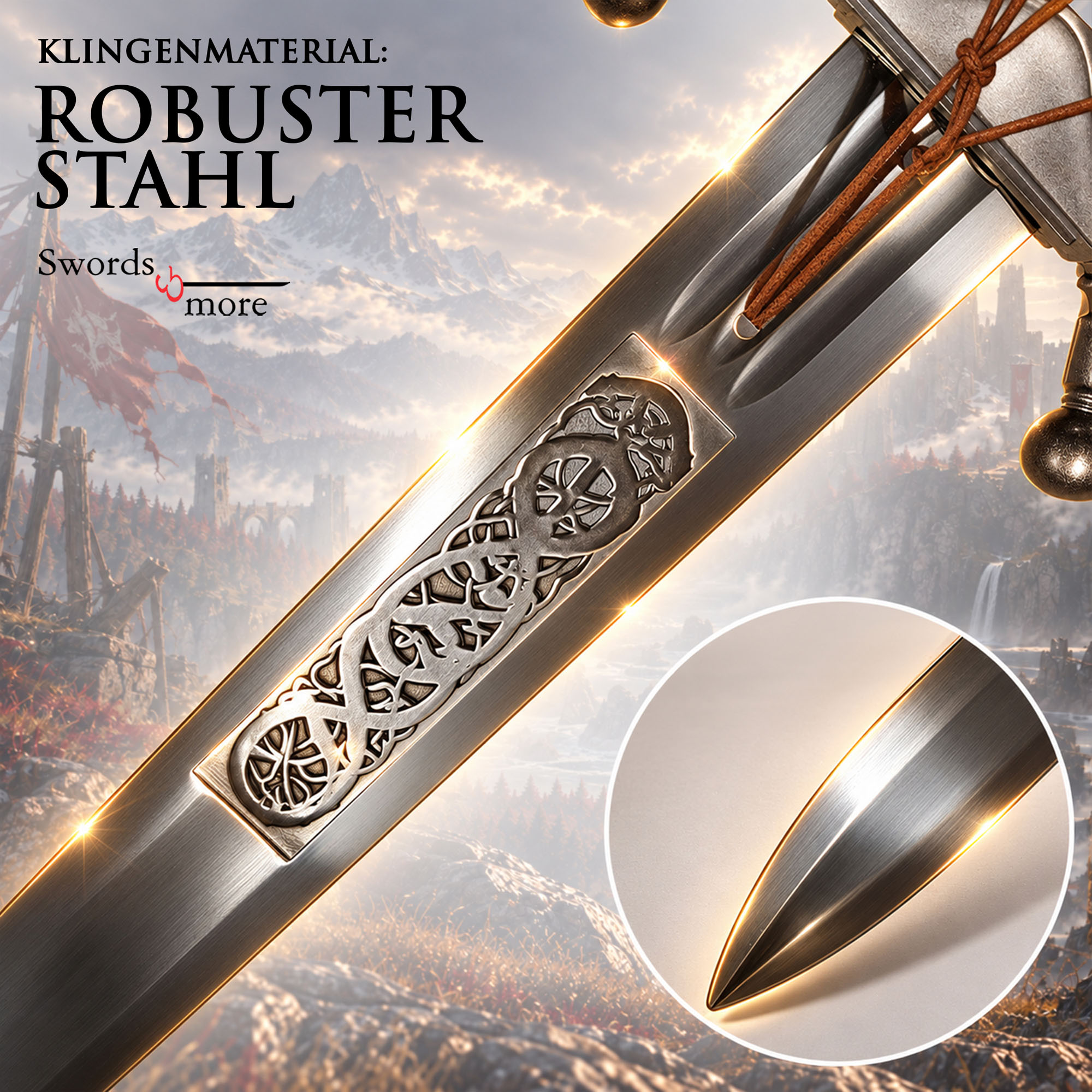 Crimson Desert Grey Wolf Schwert Stahl Replik Inkl Wandtafel Cosplay 115 cm