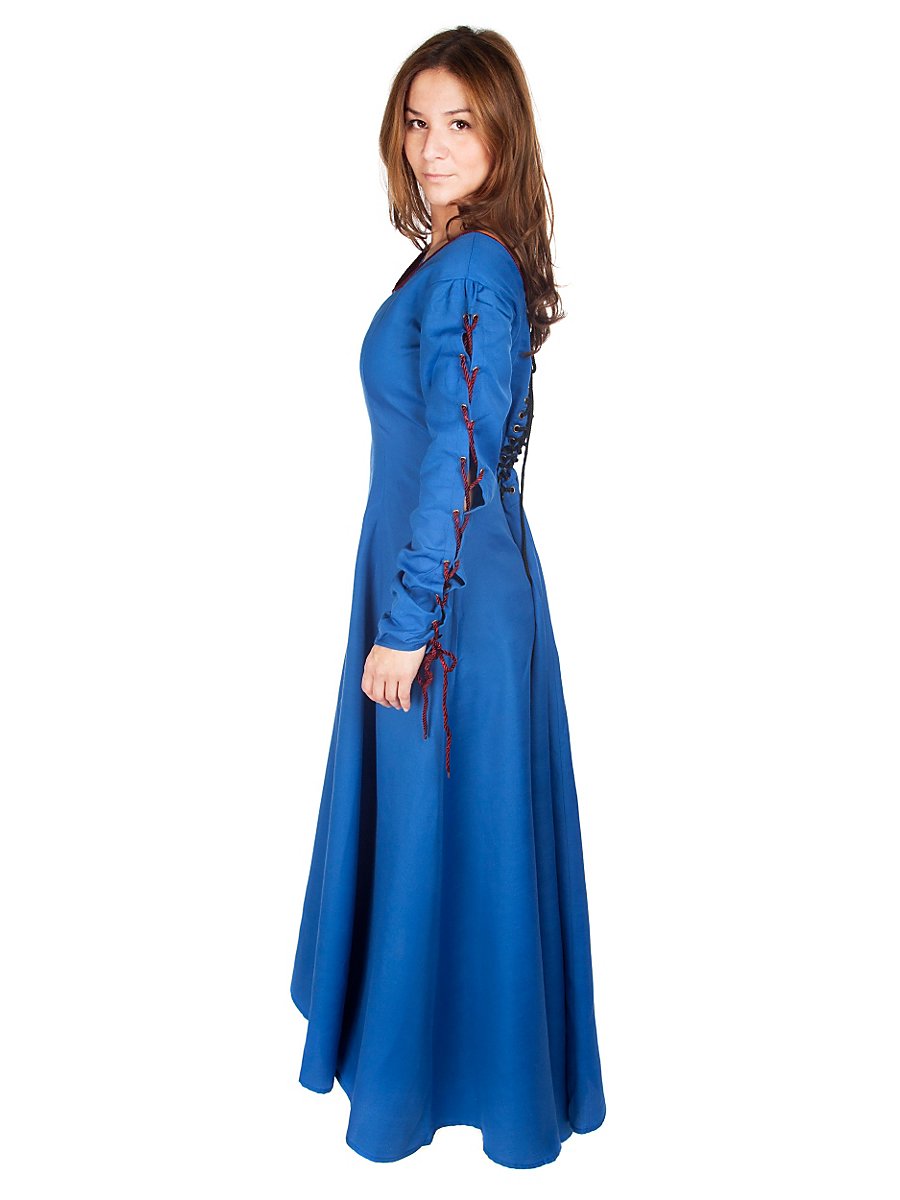 Blaues Kleid mit Schnürungen, Größe L