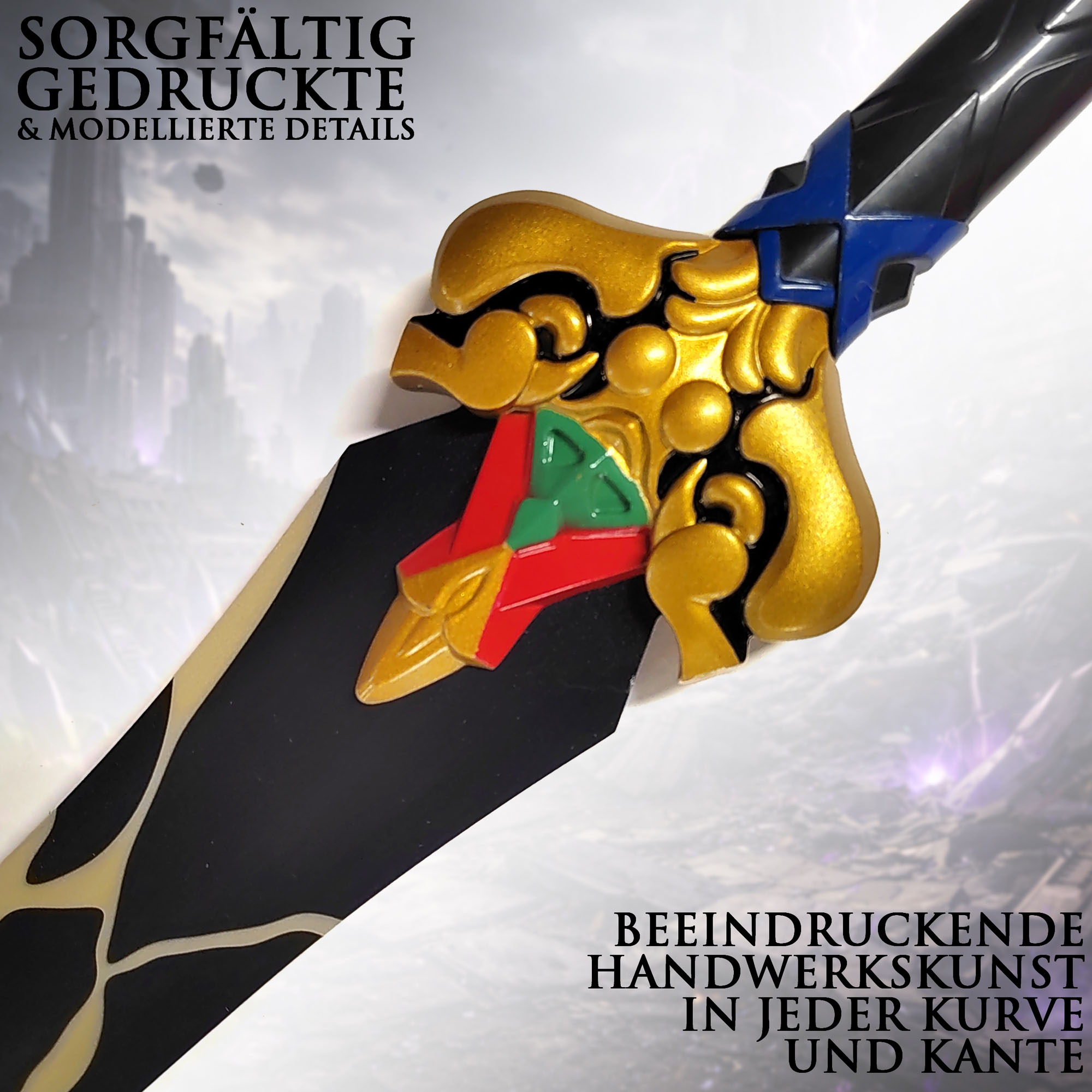 Honkai: Star Rail Blade Schwert 103cm | Massives Edelstahl Katana Replik (1,6kg) mit PU-Scheide | Stellaron Jäger Cosplay Waffe & Gaming Deko | HSR Merch