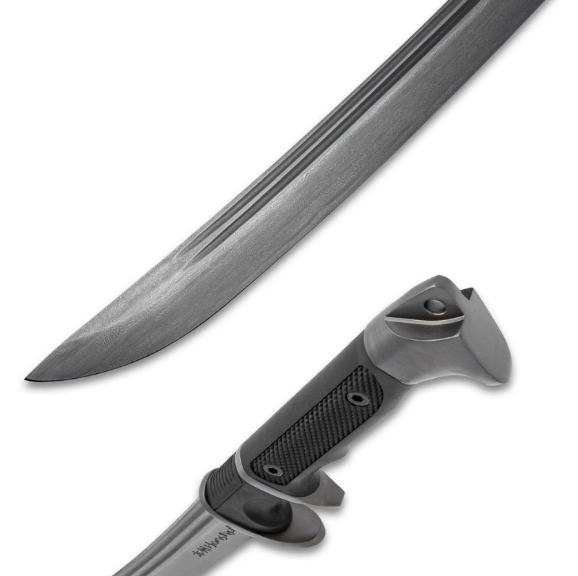 Honshu Damast Sub-Griff Wakizashi mit Scheide