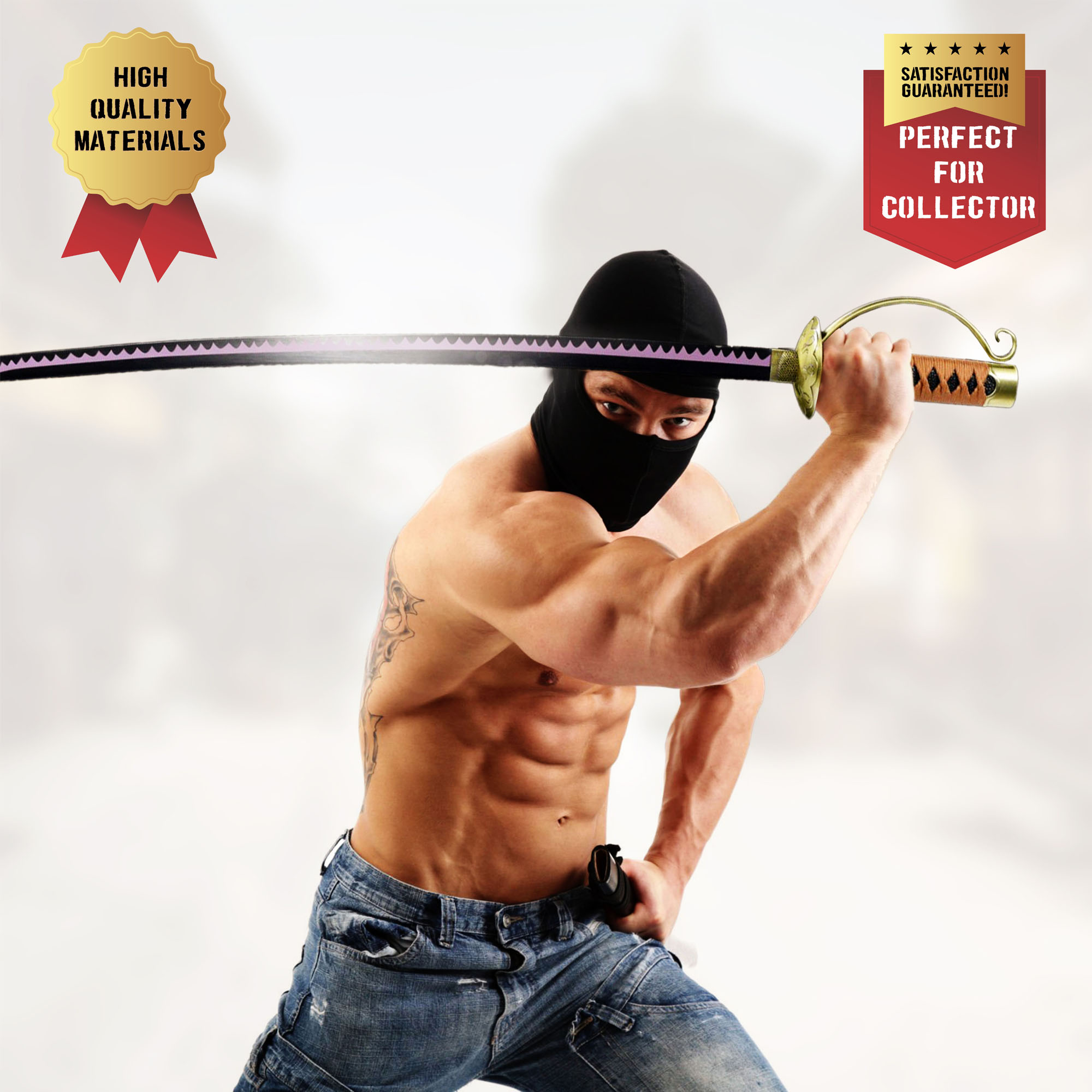 One Piece - Gol D Roger -  Ace Schwert mit Scheide (Brauner Griff)