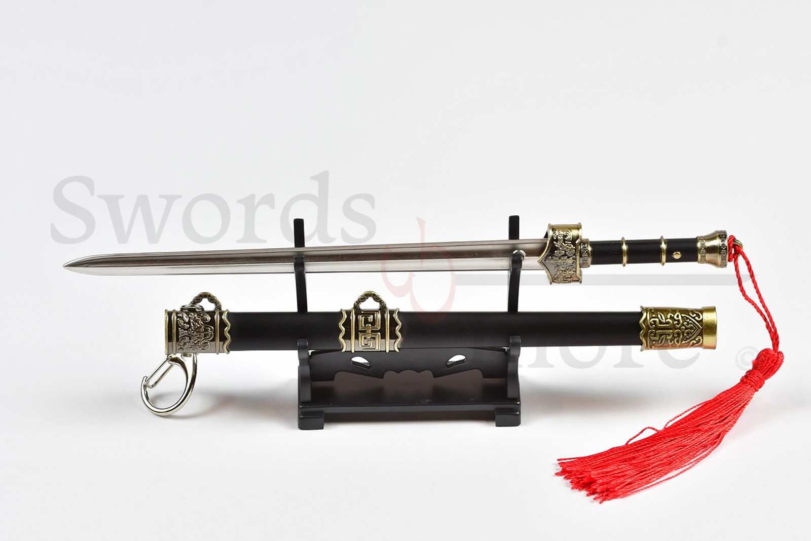 Schwert von Goujian – Jian Schwert, Brieföffner mit Scheide und Ständer