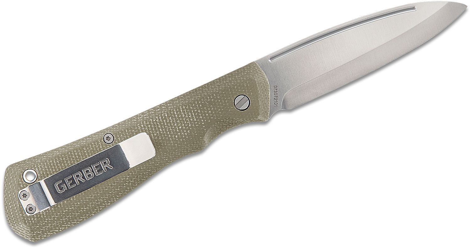 Mansfield Swayback, Griffe aus olivfarbenem Micarta