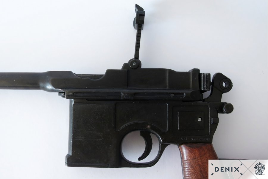Mauserpistole C96 mit Gewehrschaft aus Holz, Deutschland 1896