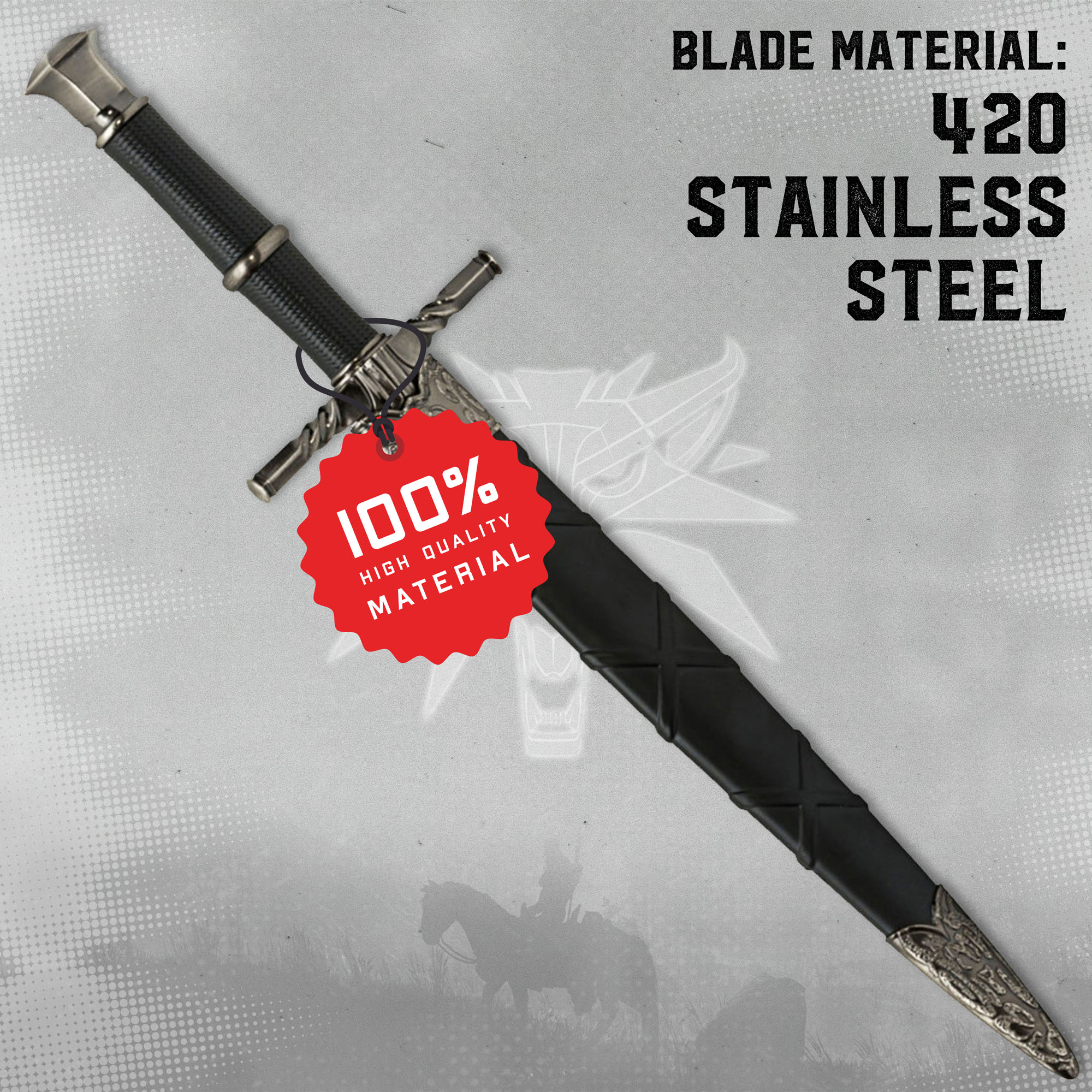 Witcher - Stahl Dolch mit Scheide