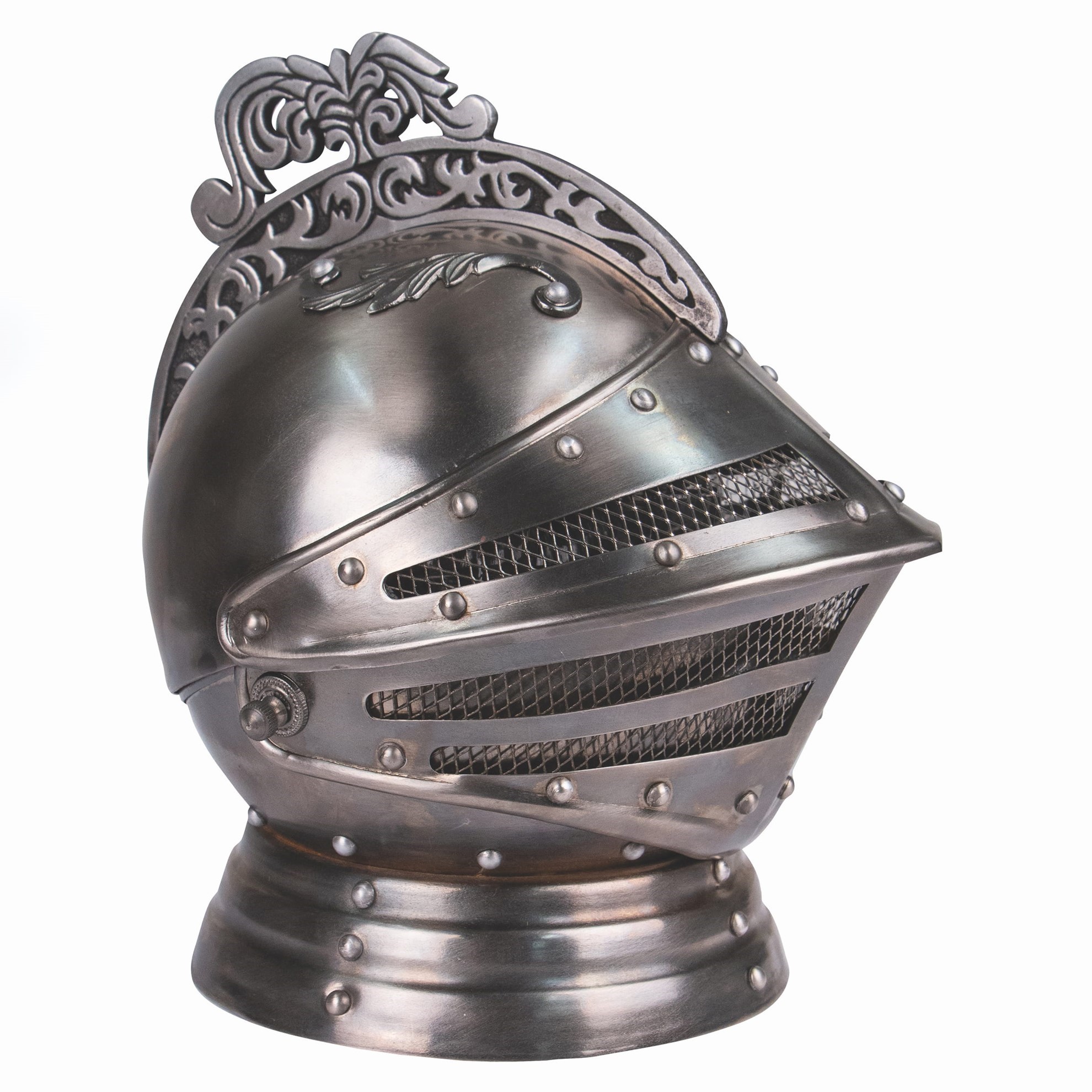 Mittelalterlicher Ritter Helm mit Dekanter Set