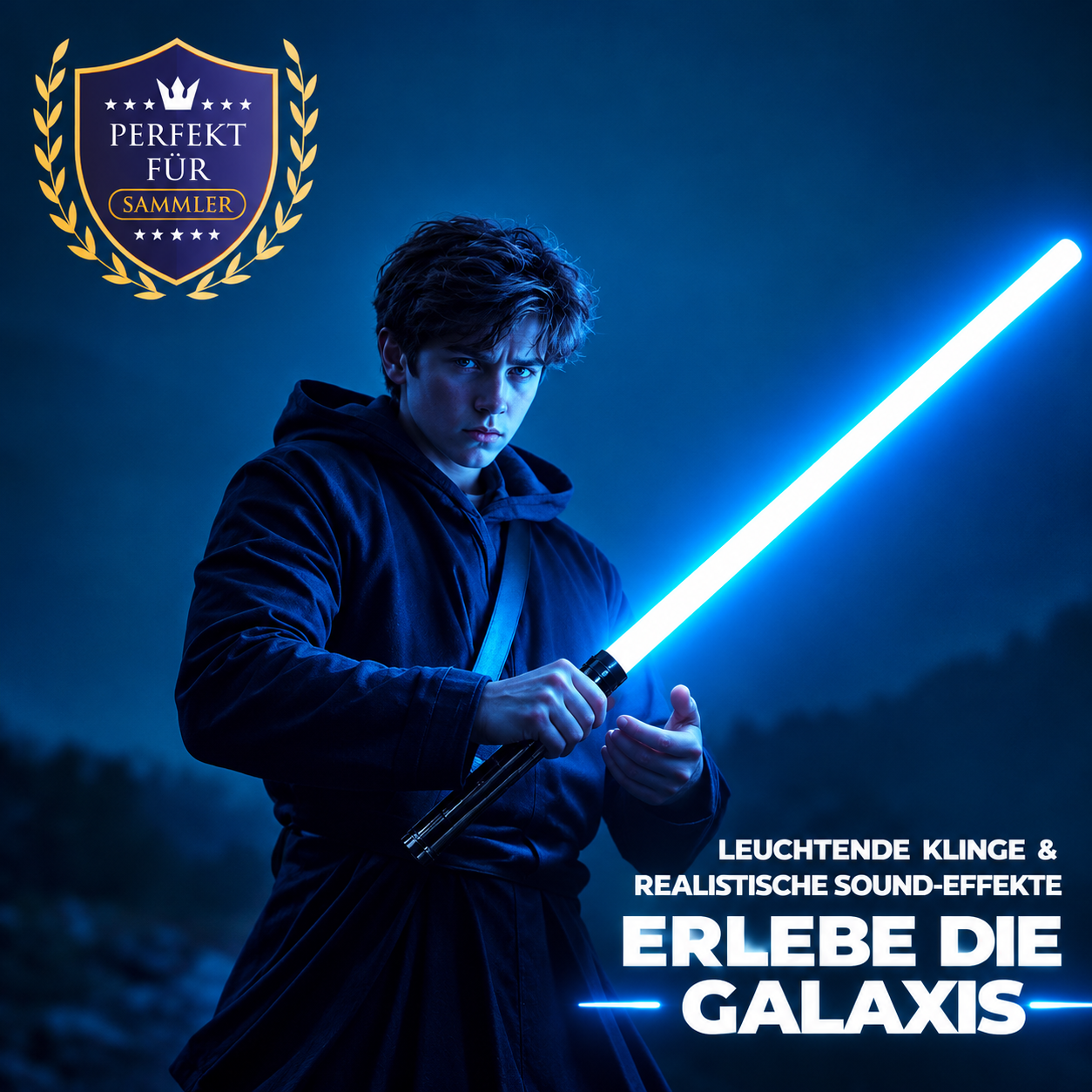 Galactic Shadow Lichtschwert Cosplay Replik LED FX Soundeffekten Akku 99 cm