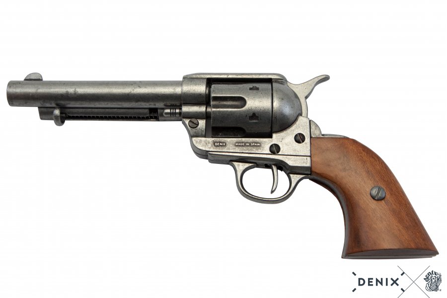 45er Colt Peacemaker grau mit 6 Patronen