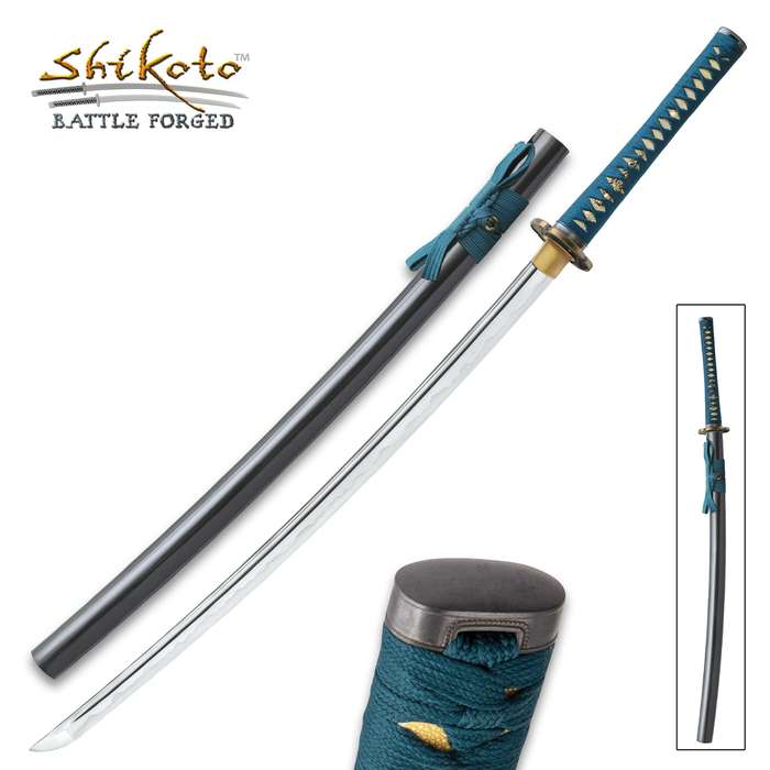 Shikoto Hammergeschmiedetes Longquan Master Teal Katana