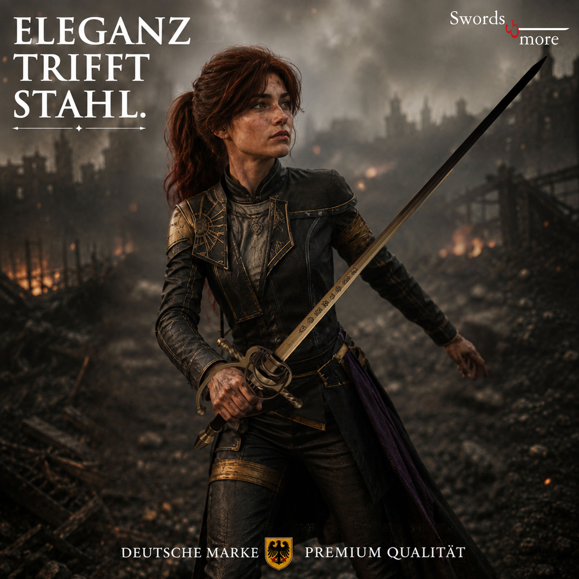Clair Obscur Expedition 33: Maelles Rapier Stahl Replik & Holzscheide 117cm