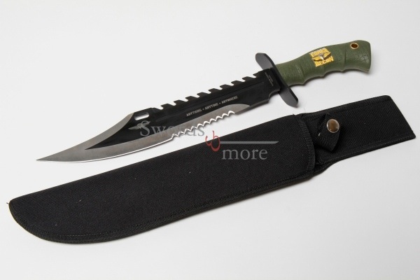 Anytime Anywhere Marine Recon Bowie und Scheide