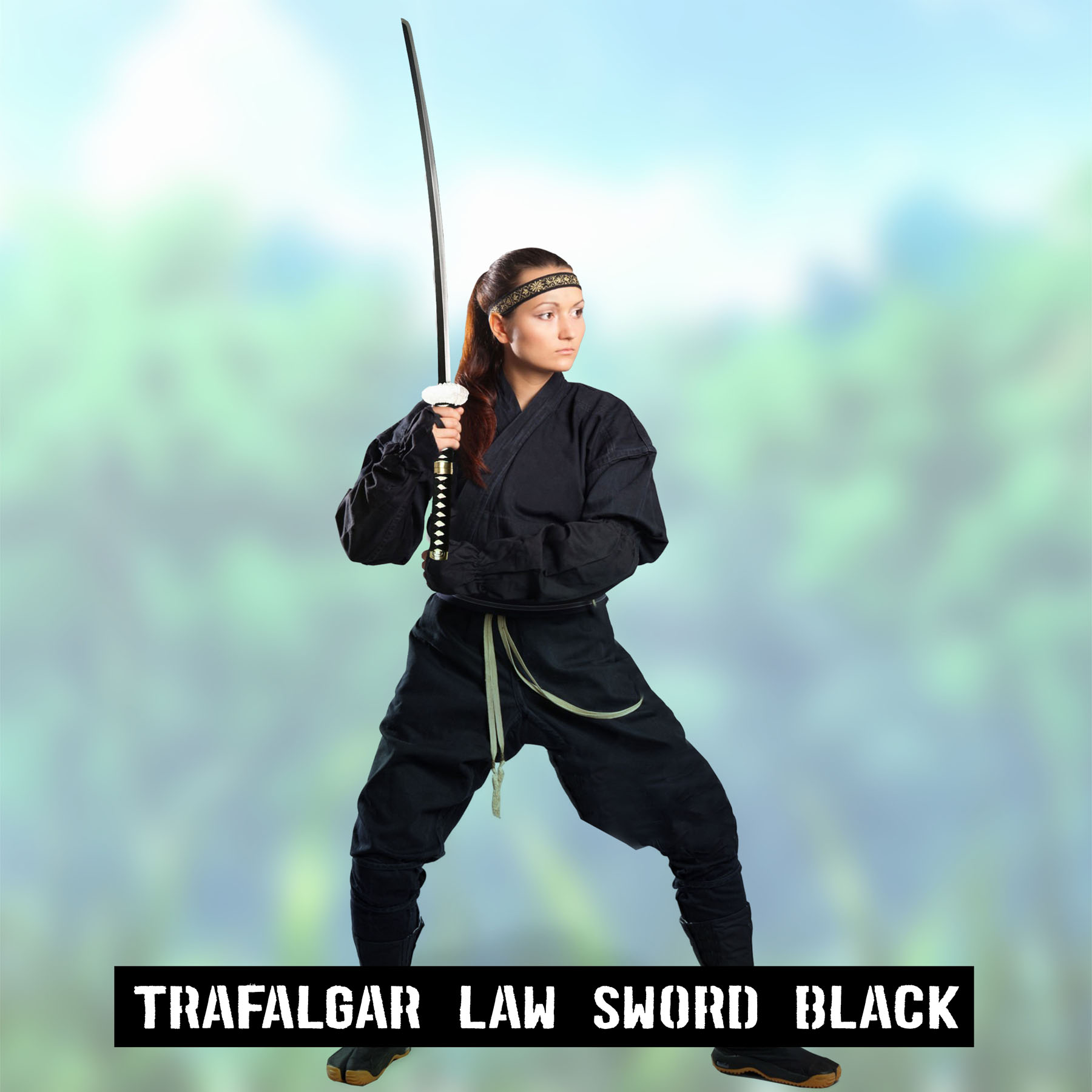 One Piece - Trafalgar Law Schwert schwarzer Griff 125 cm