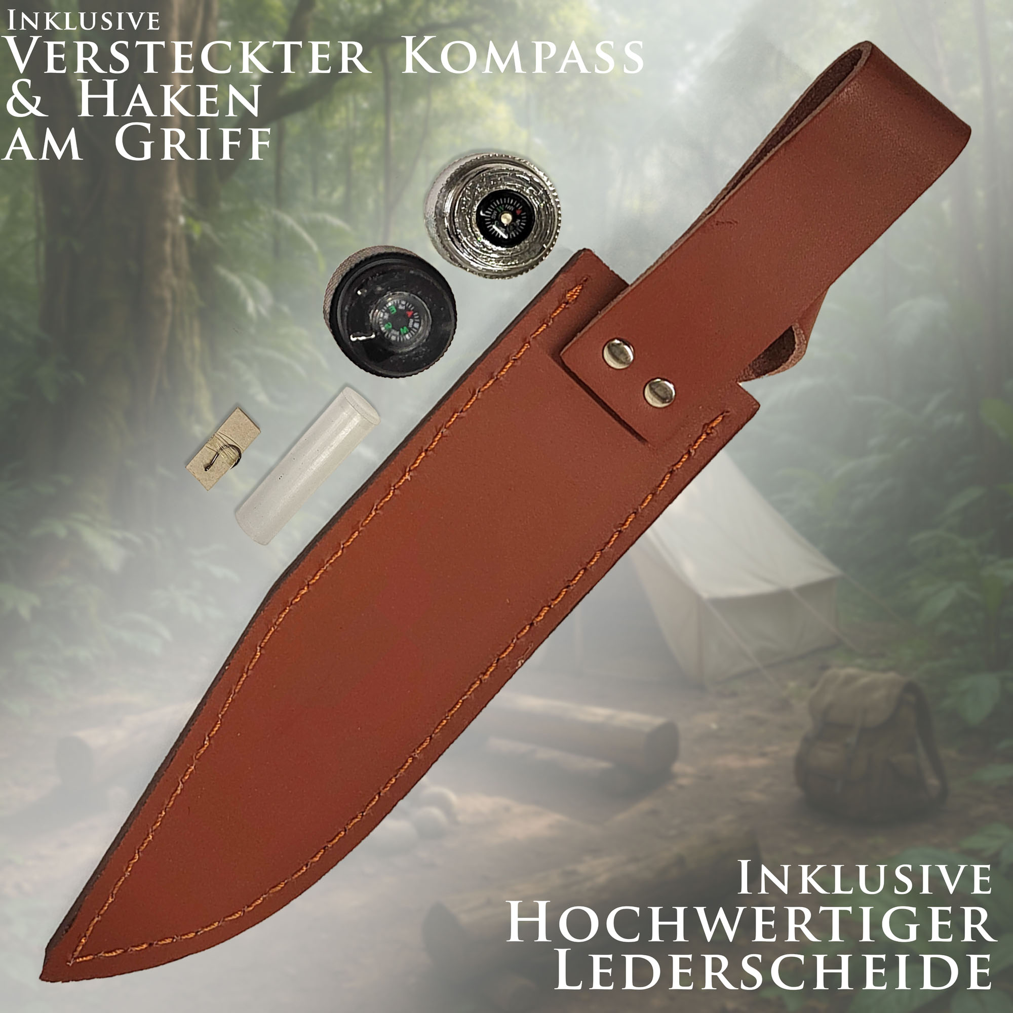 Rambo Messer Doppelpack – First Blood I & II | Originalgetreue Filmrepliken mit Lederscheiden