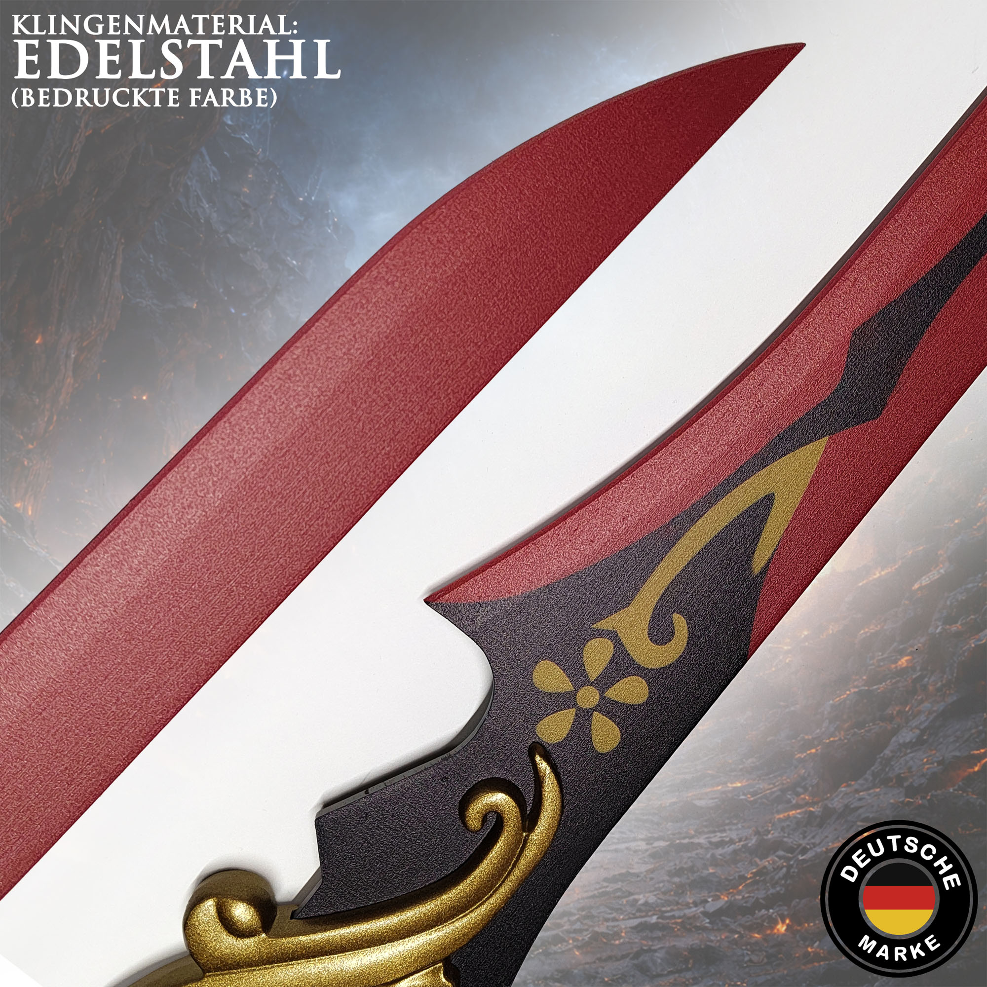 Solo Leveling Demonic Plum Flower Schwert 117 cm mit Scheide – Anime Großschwert Replik Edelstahl Cosplay Deko Sammlerstück
