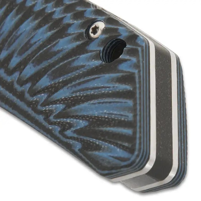 Honshu schwarz/blau Sekyuriti Kugellager Taschenmesser - D2 Werkzeug Stahlklinge