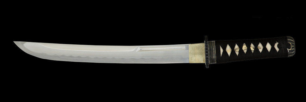 Daimyo Tamahagane Tanto 31,12 cm Silver Wheel