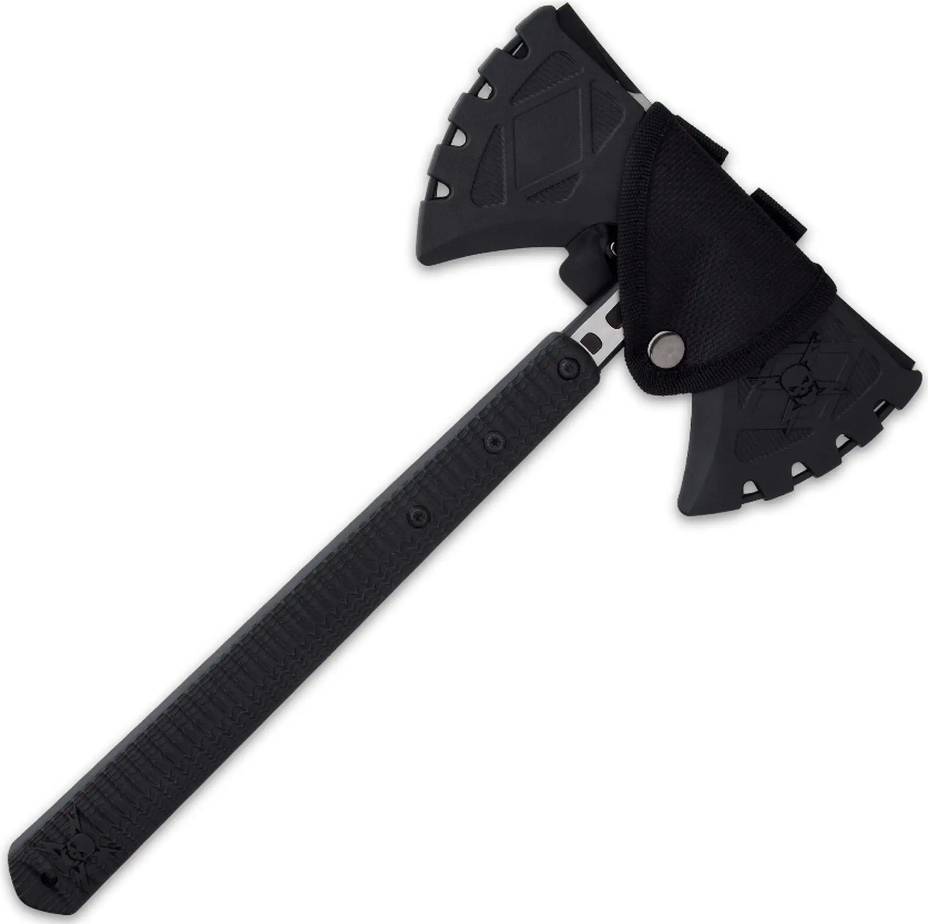 M48 Liberator Doppelköpfige Infanterie Tomahawk Axt mit Scheide 