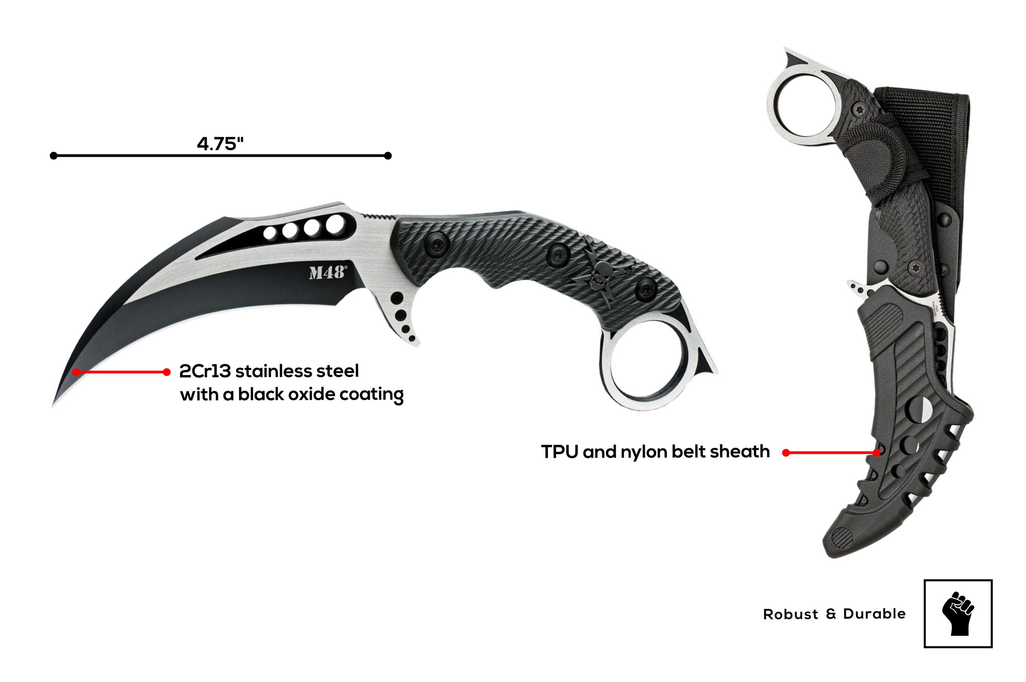 M48 Liberator Taktisches Karambit mit Scheide
