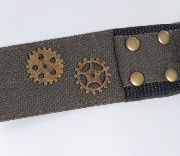 Steampunk Tasche mit Gürtel, grün
