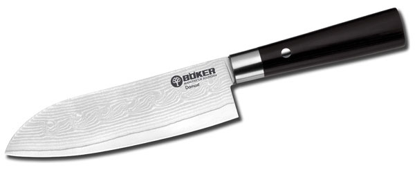 Böker Damast Schwarz Santoku
