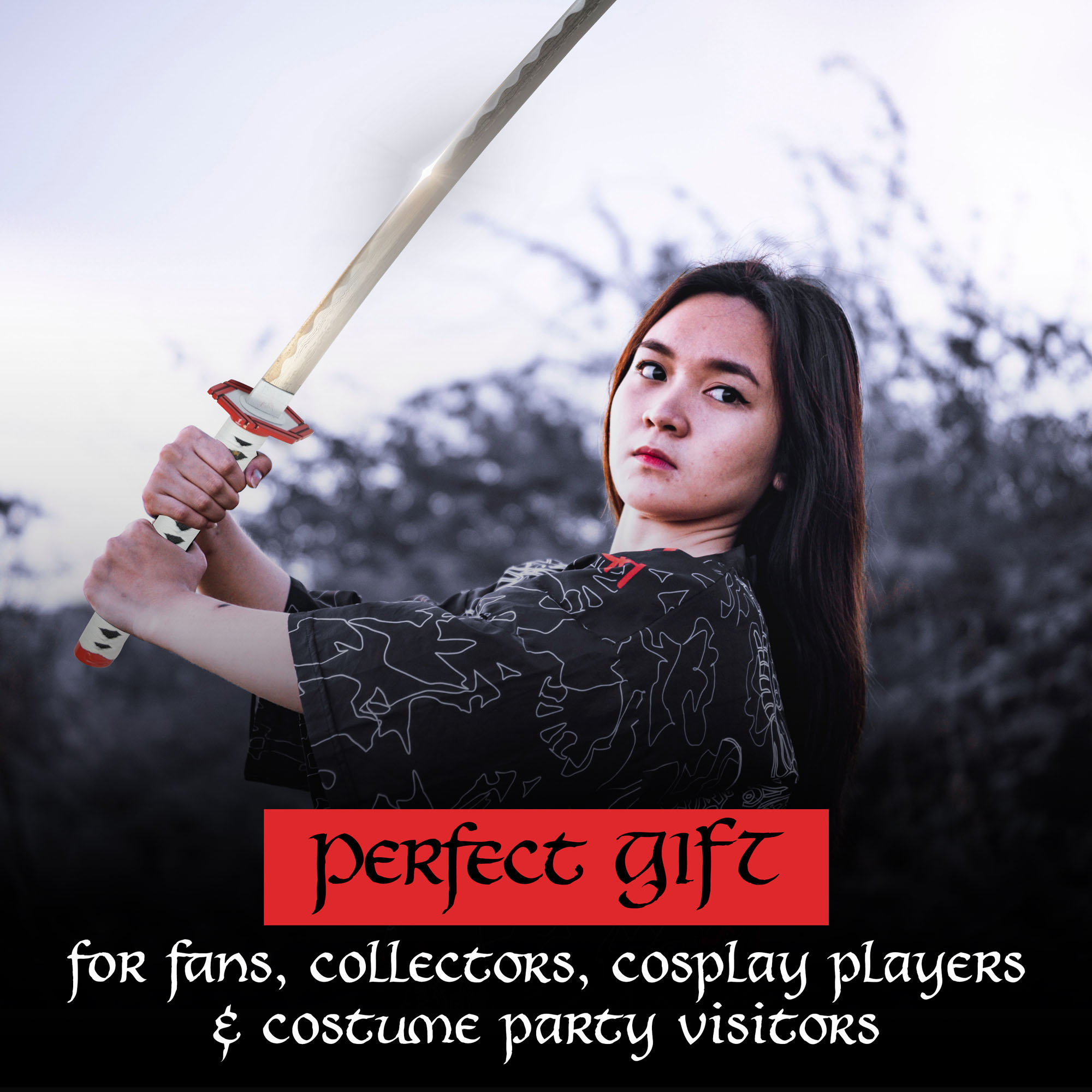 Demon Slayer: Kimetsu no Yaiba Tomioka Giyuu's Schwert - handgeschmiedet und gefaltet, Set