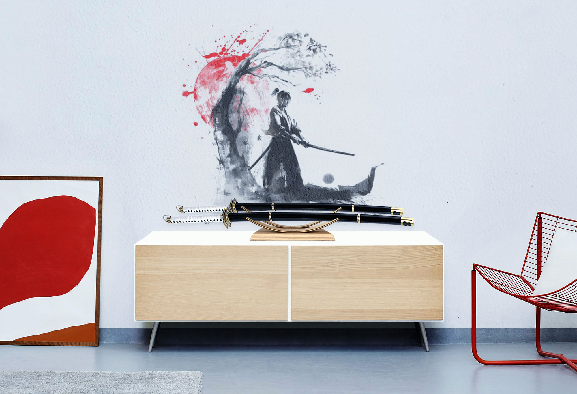 Design Ständer für 2 Schwerter – natur
