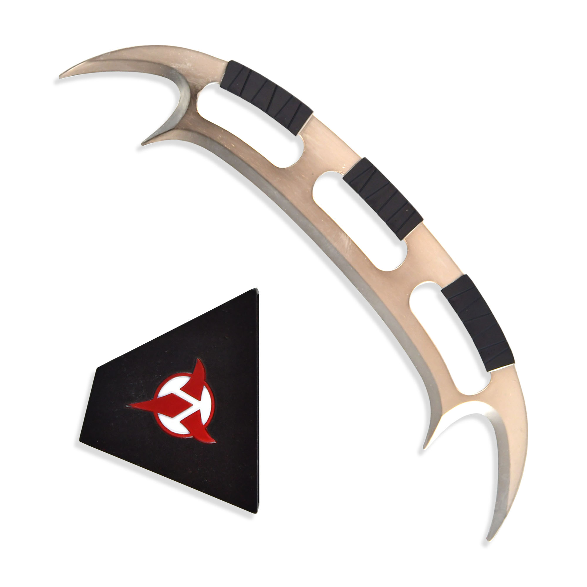 Star Trek - Klingonisches Bat'Leth mit Ständer, Brieföffner, Miniaturschwert, Schwert der Ehre