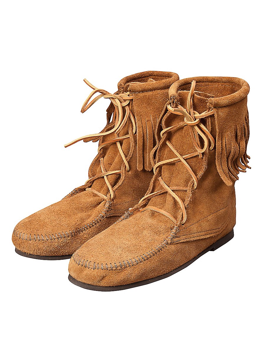 Wildleder Halbstiefel mit Fransen - Osceola, Größe 44