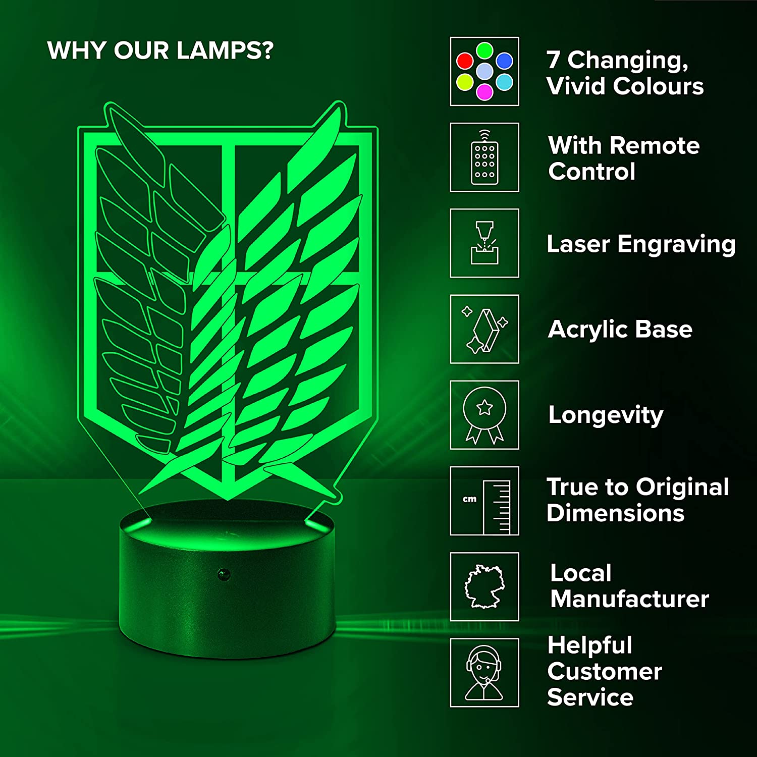 Attack on Titan LED Lampe