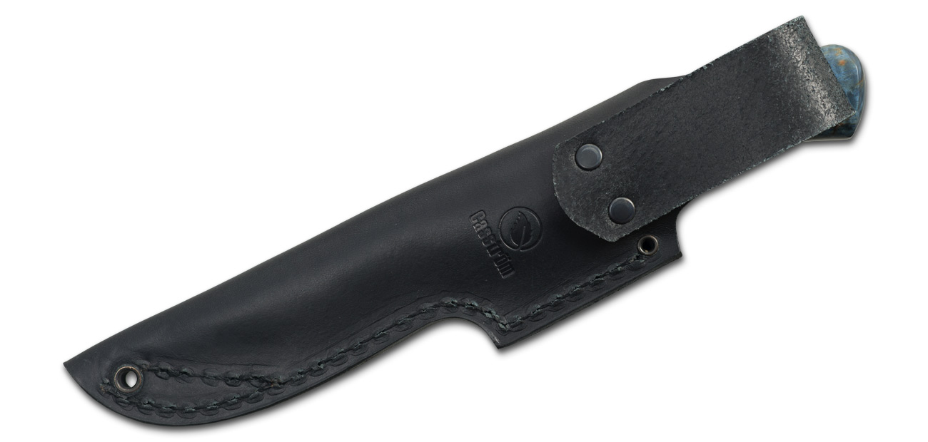 No.10 SFK - 14C28N/Flach/Stabilisierte, blaue Maserbirke