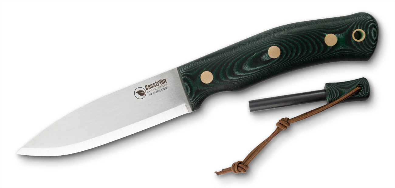 No.10 SFK - K720/Scandi/Grünes Micarta/Feuerstahl