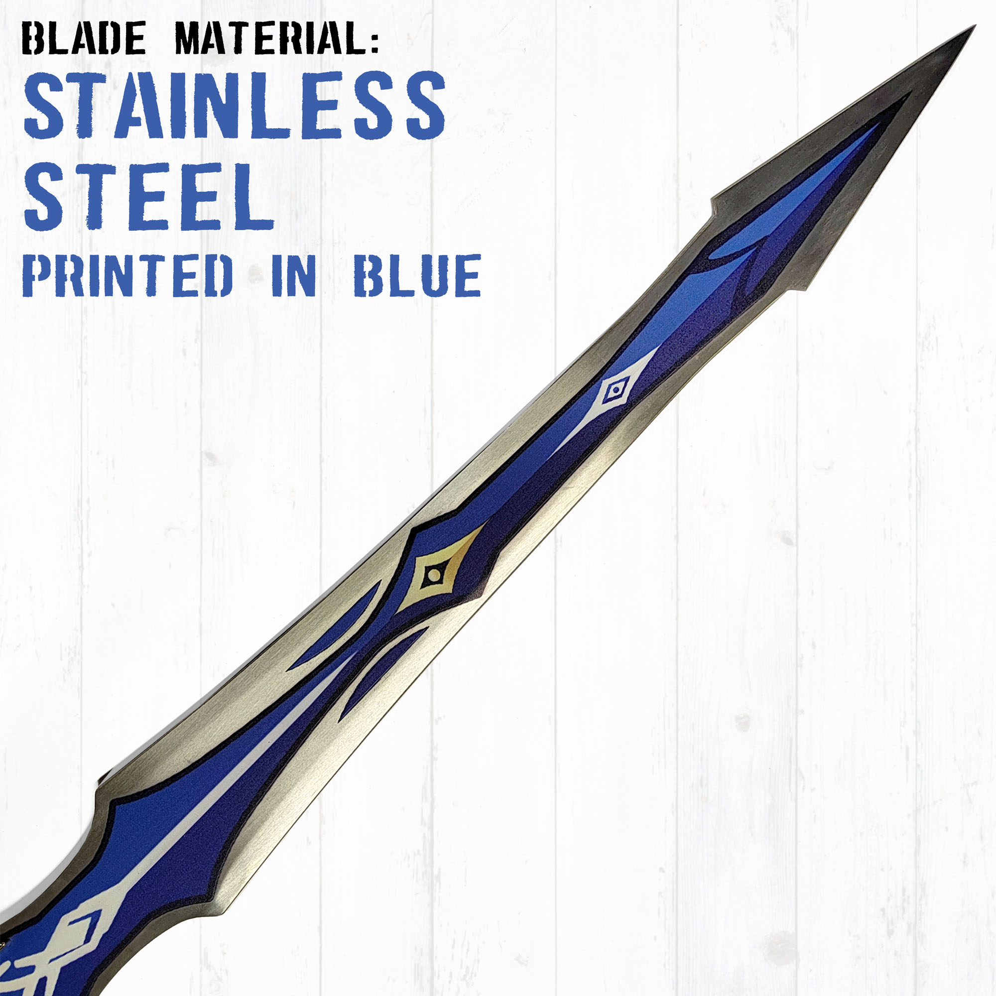 Genshin Impact - Song of Broken Pines Schwert, Genshin Impact Cosplay, Katana Schwert echt Samurai Schwert aus Stahl, Dekoration für einen Sammler oder als Geschenk