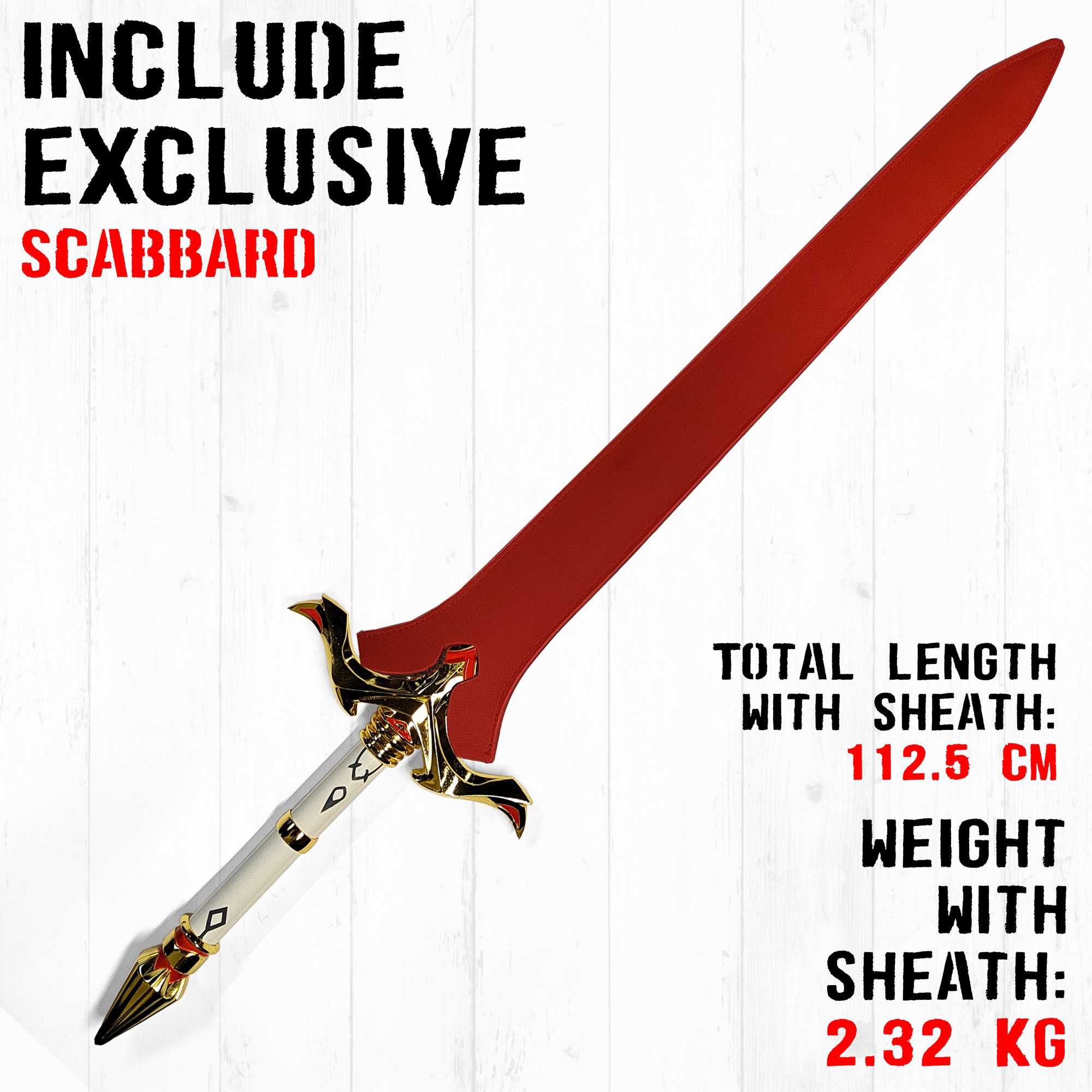 Genshin Impact - Royales Schwert mit Scheide, Genshin Impact Cosplay, Katana Schwert echt Samurai Schwert aus Stahl, Dekoration für einen Sammler oder als Geschenk