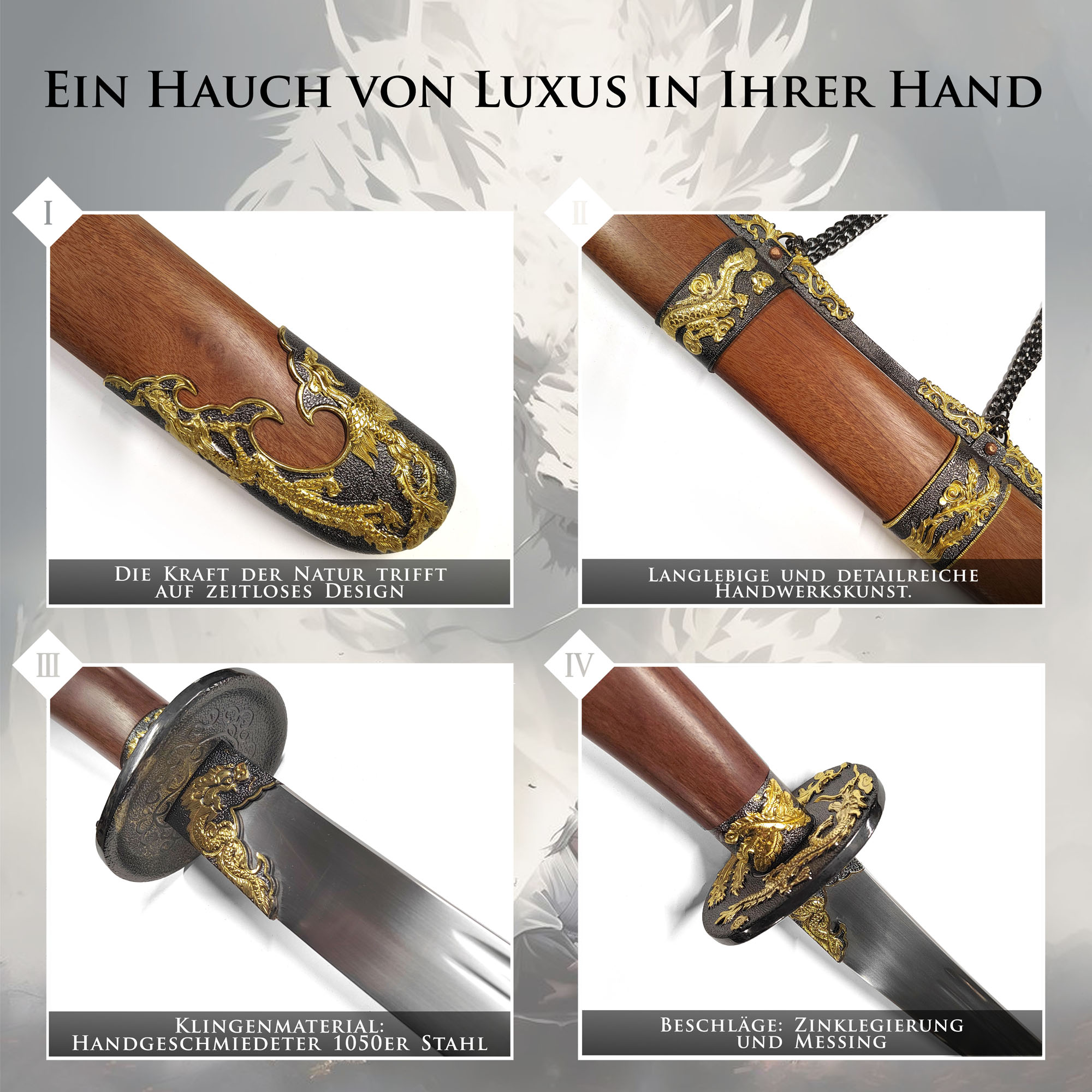 Handgeschmiedeter Kung Fu Säbel – Eleganz und Präzision für Kampfkünstler und Sammler