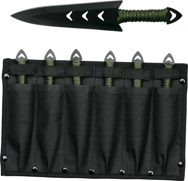 6er Wurfmesserset mit Halter