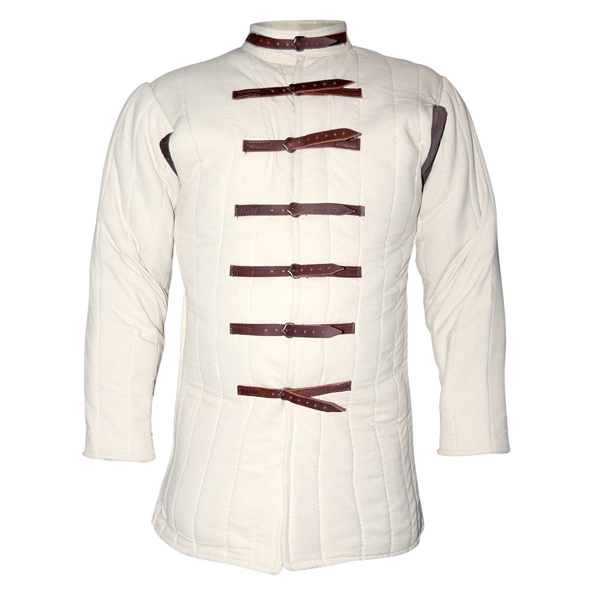 Gambeson mit Lederschnallen – naturfarben, Größe M