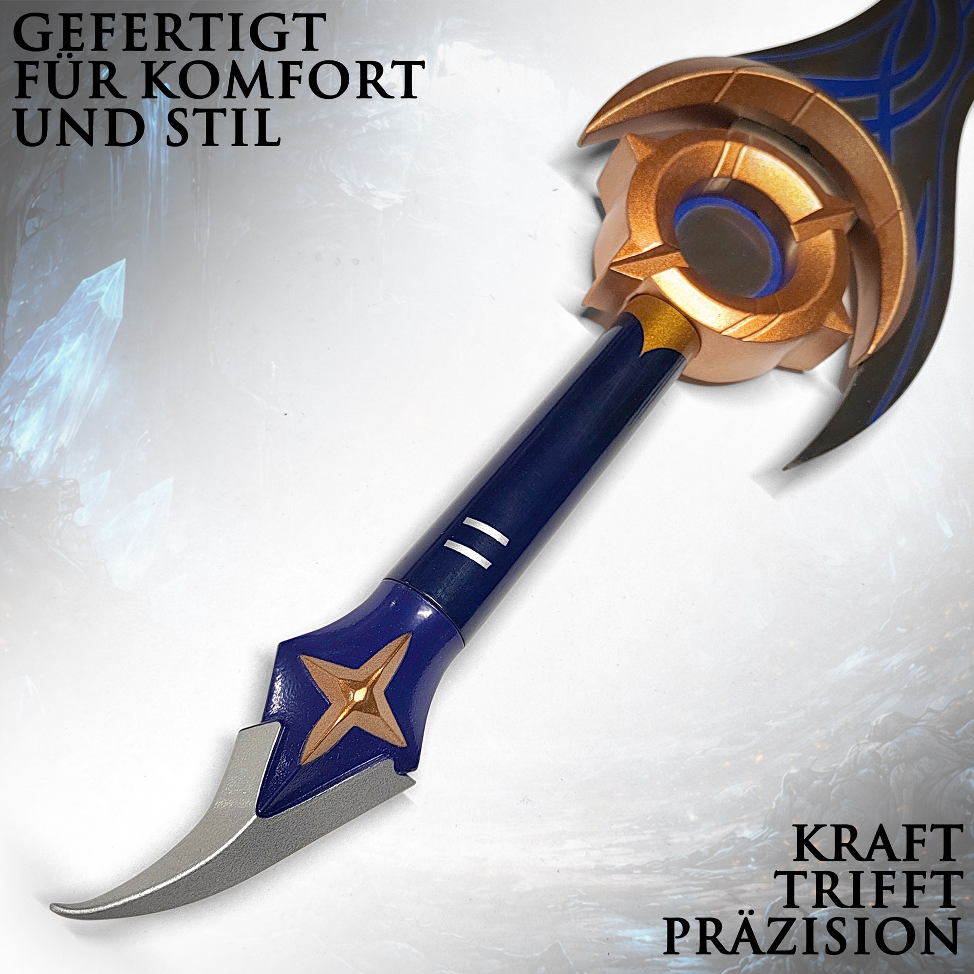Solo Leveling Night Blade Moon Shadow Schwert Silber 71,5 cm – Anime Replik mit Ständer – Edelstahl Klinge Cosplay Deko Sammlerstück