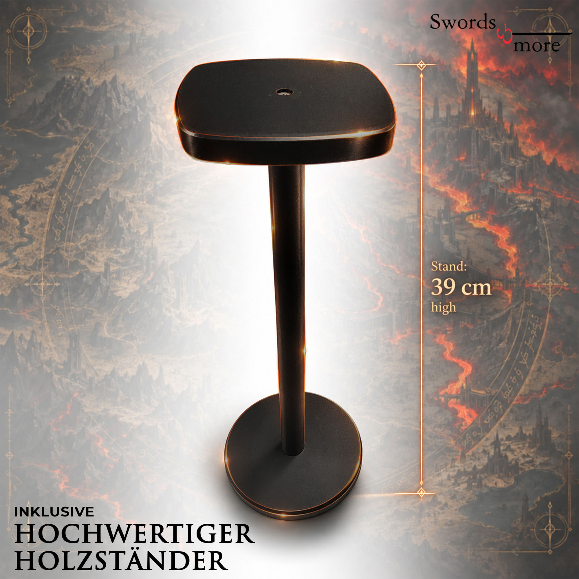 Herr Der Ringe Sauron Helm Resin Replika Deko Inkl Holzständer Stativ 66 cm
